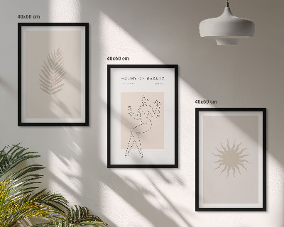 Triptih v okvirju Zbirka minimalističnih oblik