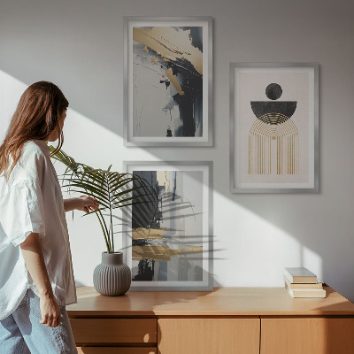 Večdelna slika v okvirju Abstraktna geometrijska eleganca