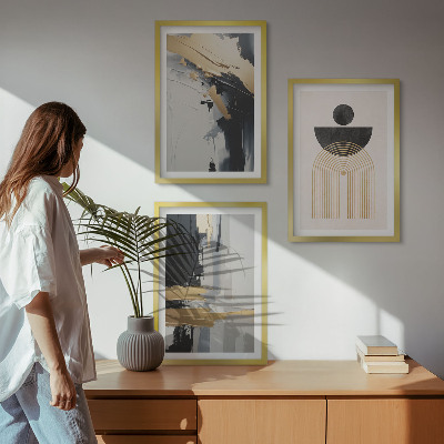 Večdelna slika v okvirju Abstraktna geometrijska eleganca