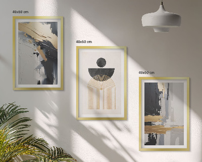 Večdelna slika v okvirju Abstraktna geometrijska eleganca