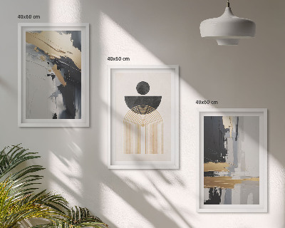 Večdelna slika v okvirju Abstraktna geometrijska eleganca