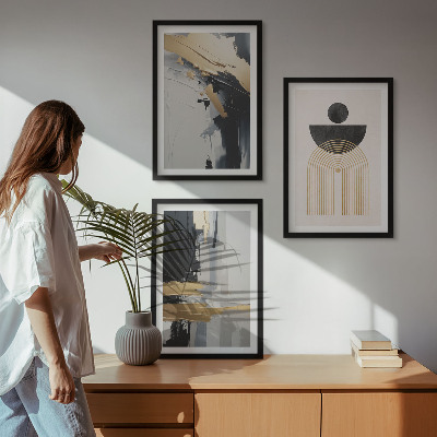 Večdelna slika v okvirju Abstraktna geometrijska eleganca