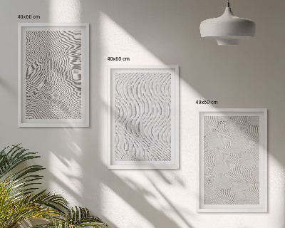 Set 3 slik v okvirju Geometrijske strukture peščenih vzorcev