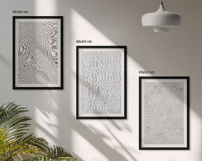 Set 3 slik v okvirju Geometrijske strukture peščenih vzorcev