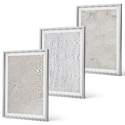 Set 3 slik v okvirju Geometrijske strukture peščenih vzorcev