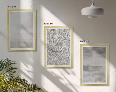 Triptih Moderne minimalistične teksture v okvirju