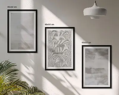 Triptih Moderne minimalistične teksture v okvirju