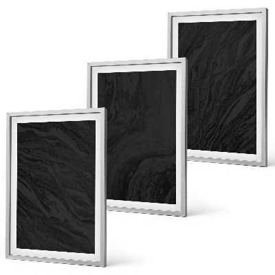 Set 3 slik v okvirju Elegantne teksture temnega marmorja