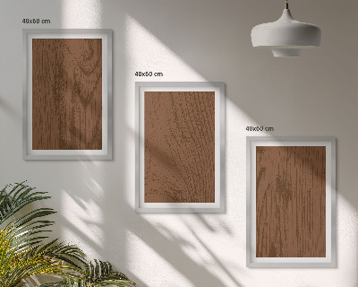Večdelna slika v okvirju Minimalizem teksture lesa in lubja