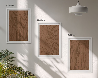 Večdelna slika v okvirju Minimalizem teksture lesa in lubja