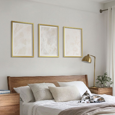 Triptih v okvirju Struktura elegantnega marmorja