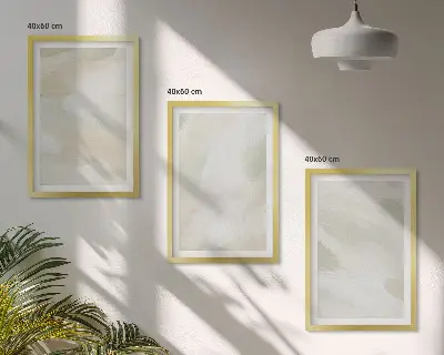 Večdelna slika v okvirju abstraktni boho slog v svetlih barvah