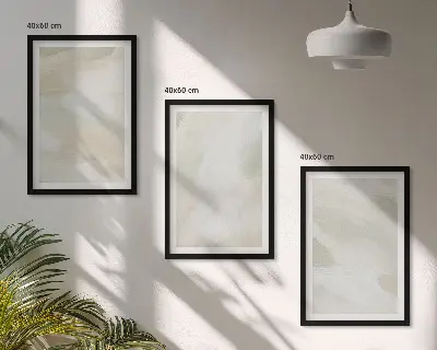 Večdelna slika v okvirju abstraktni boho slog v svetlih barvah