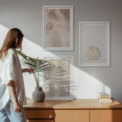 Večdelna slika v okvirju Subtilne teksture boho narava