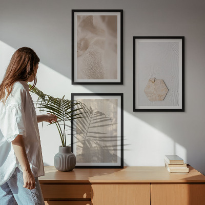 Večdelna slika v okvirju Subtilne teksture boho narava
