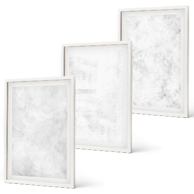 Set 3 slik v okvirju Minimalistično ozadje z belimi pikami