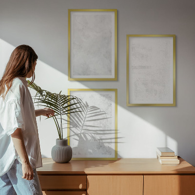 Set 3 slik v okvirju Minimalistično ozadje z belimi pikami