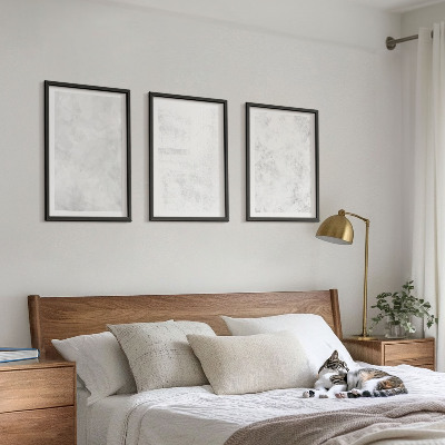 Set 3 slik v okvirju Minimalistično ozadje z belimi pikami