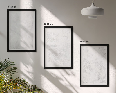 Set 3 slik v okvirju Minimalistično ozadje z belimi pikami