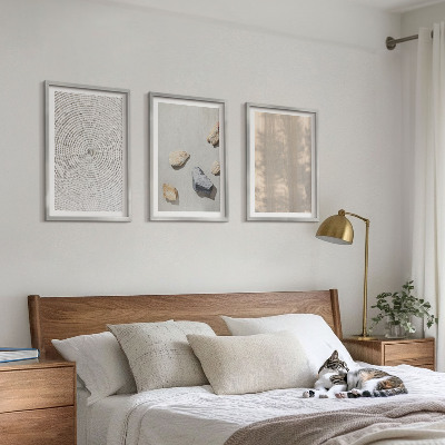 Set 3 slik v okvirju Boho naravne teksture struktur
