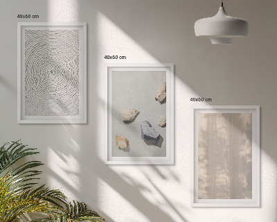 Set 3 slik v okvirju Boho naravne teksture struktur