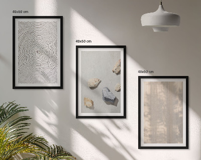 Set 3 slik v okvirju Boho naravne teksture struktur