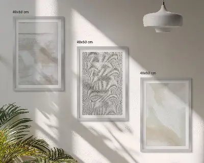 Komplet 3 slik v okvirju z abstraktnim modernim oblikovanjem