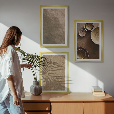 Večdelna slika v okvirju Minimalistične kamnite strukture