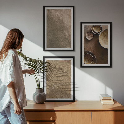 Večdelna slika v okvirju Minimalistične kamnite strukture