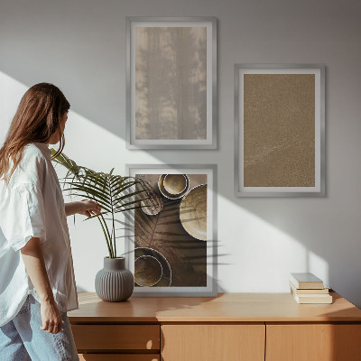 Set 3 slik v okvirju Minimalistične teksturne strukture