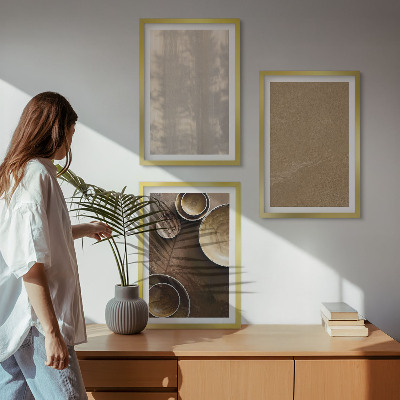 Set 3 slik v okvirju Minimalistične teksturne strukture