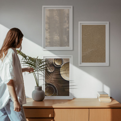 Set 3 slik v okvirju Minimalistične teksturne strukture