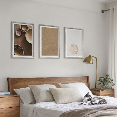 Set 3 slik v okvirju Minimalistične teksture in barve