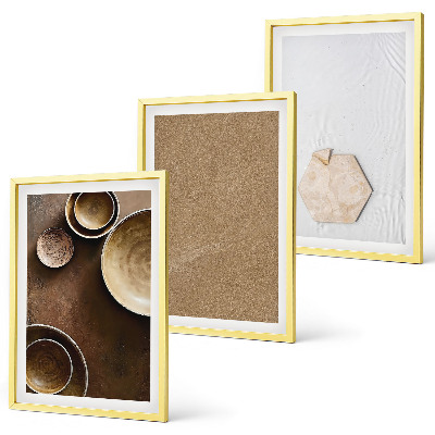 Set 3 slik v okvirju Minimalistične teksture in barve