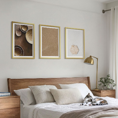 Set 3 slik v okvirju Minimalistične teksture in barve