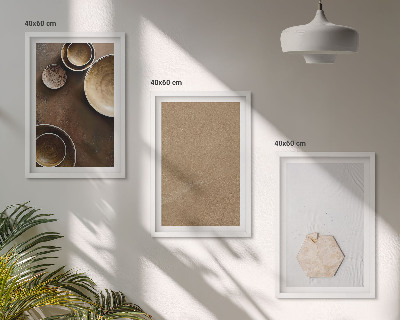 Set 3 slik v okvirju Minimalistične teksture in barve