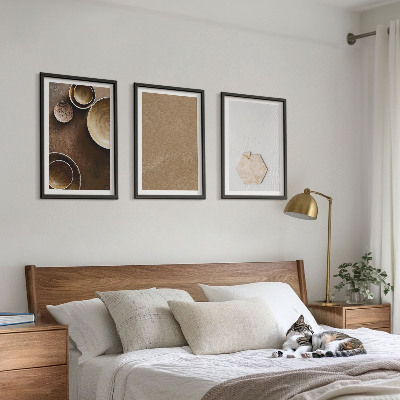 Set 3 slik v okvirju Minimalistične teksture in barve