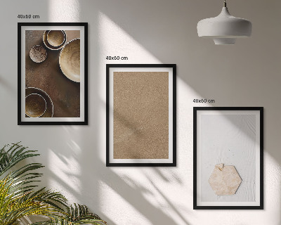 Set 3 slik v okvirju Minimalistične teksture in barve