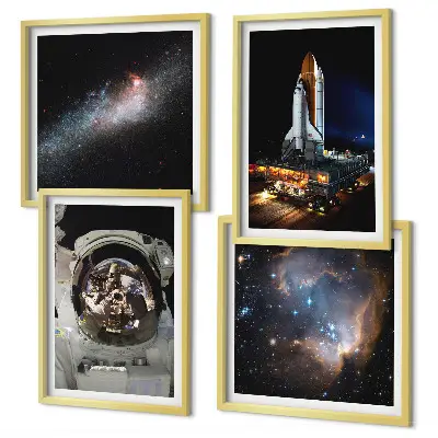 Komplet slik Pristanek astronavtov na Luni nad zofo