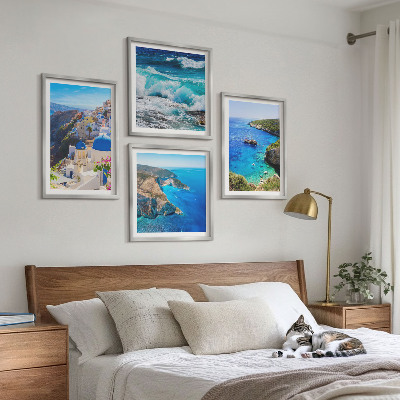 Pripravljena stenska galerija Grški pogledi na Santorini Oia