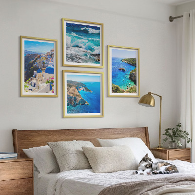 Pripravljena stenska galerija Grški pogledi na Santorini Oia