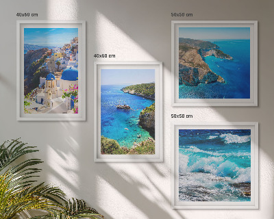Pripravljena stenska galerija Grški pogledi na Santorini Oia