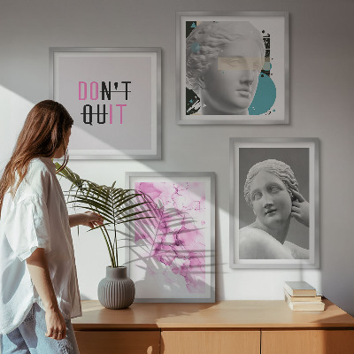 Pripravljena stenska galerija Abstraktna akvarelna skulptura