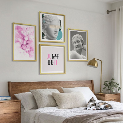 Pripravljena stenska galerija Abstraktna akvarelna skulptura