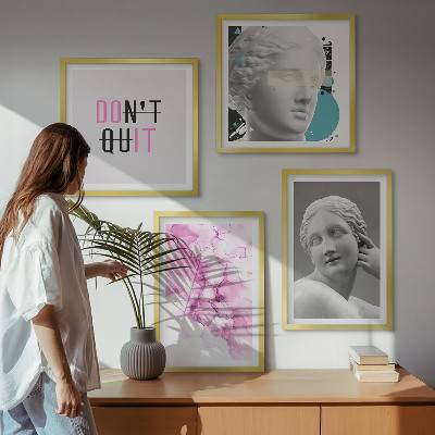 Pripravljena stenska galerija Abstraktna akvarelna skulptura