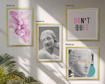 Pripravljena stenska galerija Abstraktna akvarelna skulptura