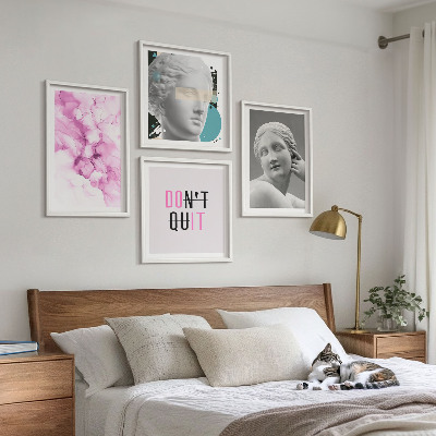 Pripravljena stenska galerija Abstraktna akvarelna skulptura