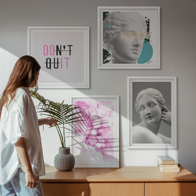 Pripravljena stenska galerija Abstraktna akvarelna skulptura