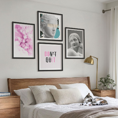 Pripravljena stenska galerija Abstraktna akvarelna skulptura