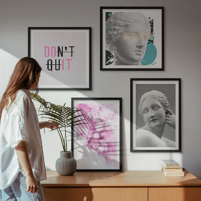 Pripravljena stenska galerija Abstraktna akvarelna skulptura